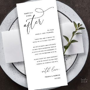 Carte de remerciement de dîner de mariage pour tou