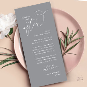 Carte de remerciement de dîner de mariage pour tou