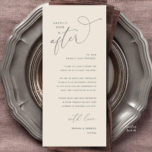 Carte de remerciement de dîner de mariage pour tou