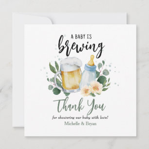 Carte de remerciement de douche pour bébé Is Brewi