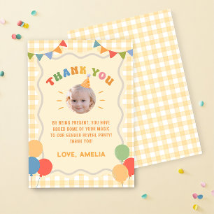 Carte de remerciement de fête d'anniversaire color