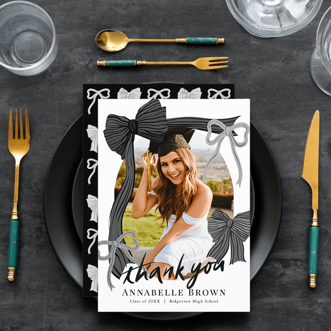 Carte de remerciement de fin d'études photo avec r (Créateur téléchargé)