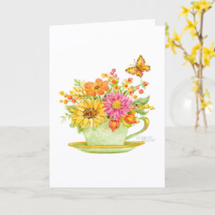 Carte de remerciement de la tasse de thé de Thanks