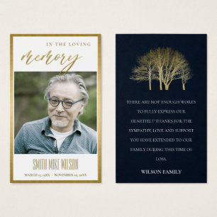 CARTE DE REMERCIEMENT DE L'ARBRE D'OR TOMBÉ SYMPAT