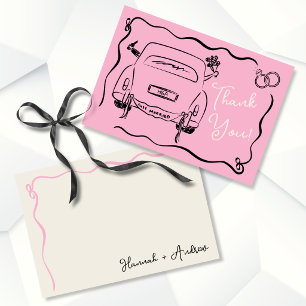 Carte de remerciement de mariage