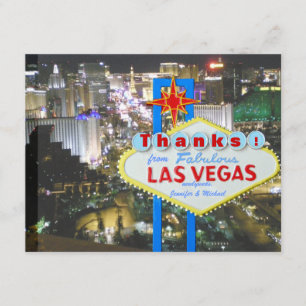 Carte de remerciement de mariage à Las Vegas