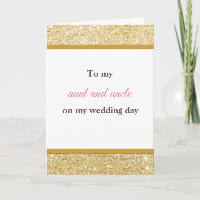 Carte de remerciement de mariage à ma tante et à m (Devant)