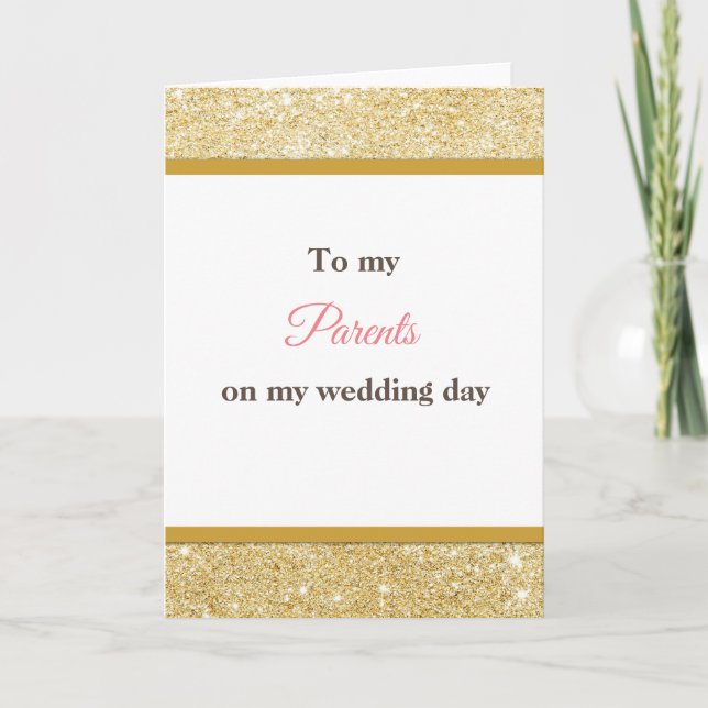 Carte de remerciement de mariage à mes parents (Devant)