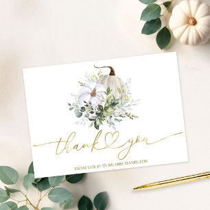 Carte de remerciement de mariage automnal avec cit