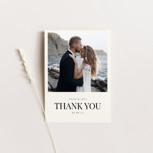 Carte de remerciement de mariage avec photo