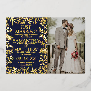 Carte de Remerciement de Mariage avec Photo Floral