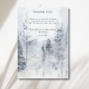 Carte de remerciement de mariage de montagne de fo