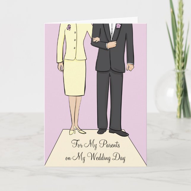 Carte de remerciement de mariage des parents (Devant)