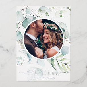 Carte de remerciement de mariage élégante moderne 
