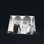 Carte de remerciement de mariage élégante noir et<br><div class="desc">Plus de jolies cartes de remerciement de mariage dans la boutique Little Bayleigh !</div>