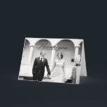 Carte de remerciement de mariage élégante noir et<br><div class="desc">Plus de jolies cartes de remerciement de mariage dans la boutique Little Bayleigh !</div>