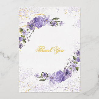 Carte de remerciement de mariage en feuille d'alum