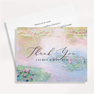 Carte de remerciement de mariage Fine Art Monet Wa