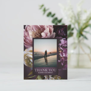Carte de remerciement de mariage florale maximalis