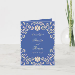 Carte de remerciement de mariage florale vintage m