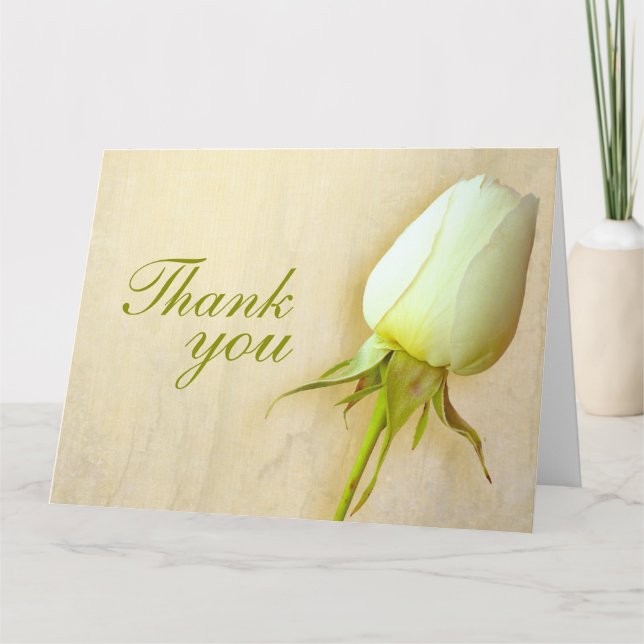 Carte de remerciement de mariage grand format avec (Devant)