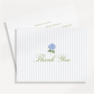 Carte de remerciement de mariage Hortensia Vert Ci
