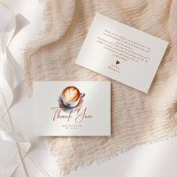 Carte de remerciement de mariage Love Is Brewing
