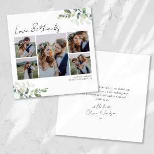 Carte de Remerciement de Mariage Minimaliste Photo