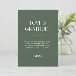 Carte de remerciement de mariage minimaliste scand