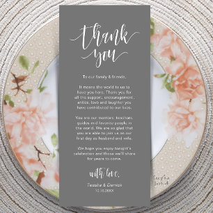 Carte de remerciement de mariage moderne pour le d