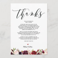 Carte de remerciement de mariage moderne v1