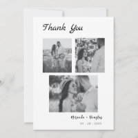 Carte de remerciement de mariage personnalisée