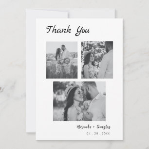 Carte de remerciement de mariage personnalisée