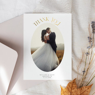 Carte de remerciement de mariage photo au format o