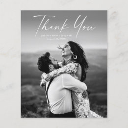 Carte de remerciement de mariage photo de budget d