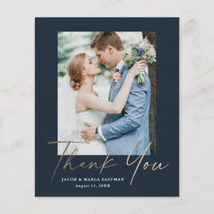 Carte de remerciement de mariage photo de budget m