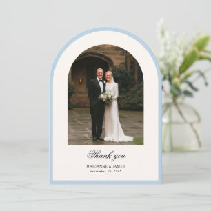 Carte de remerciement de mariage photo élégante mo