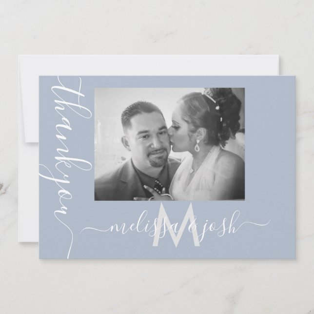 Carte de remerciement de mariage pour couples avec (Devant)