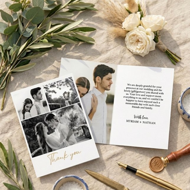 Carte de remerciement de mariage pour les mariés (Créateur téléchargé)