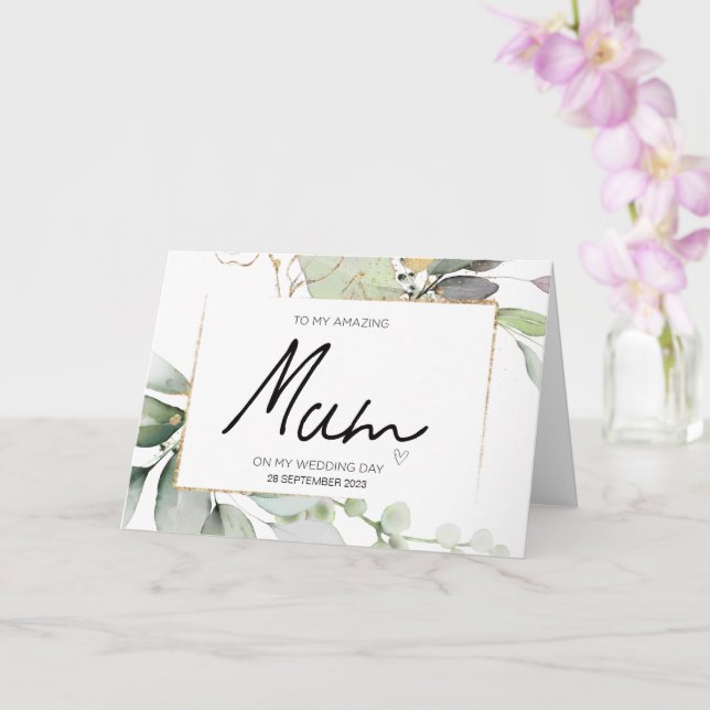 Carte de remerciement de mariage pour ma mère de l (Orchidée)