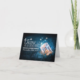 Carte de remerciement de mariage rêveuse avec pot