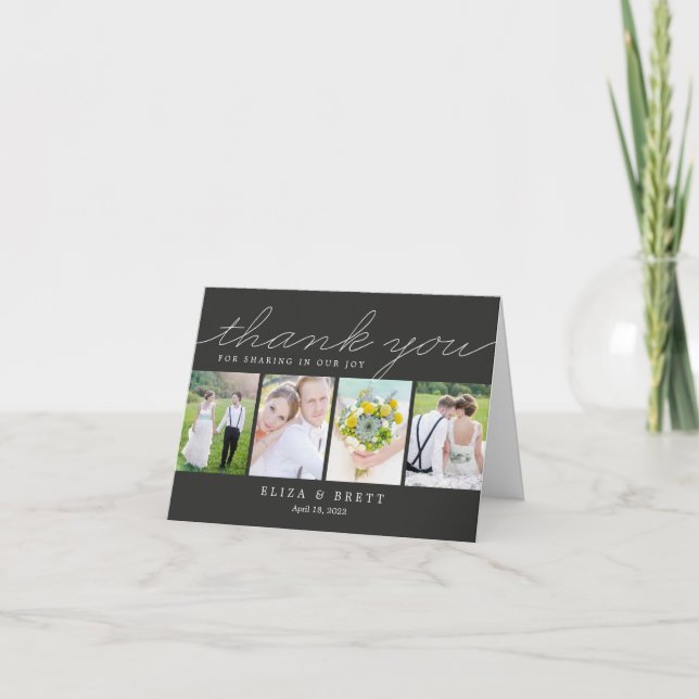 Carte de remerciement de mariage Sweet Collage - C (Devant)