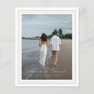 Carte de remerciement de mariage traditionnelle à