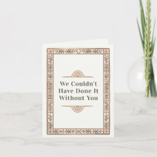 Carte de remerciement de mariage - Vitrail botaniq