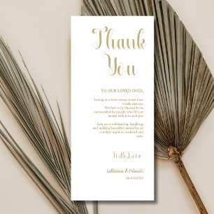 Carte de remerciement de mise en place Taupe Chaud