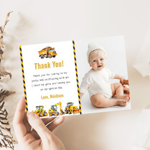 Carte de remerciement de photo d'anniversaire de c