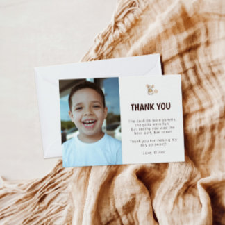 Carte de remerciement de photo d'anniversaire de s