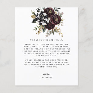 Carte de remerciement de photo de mariage