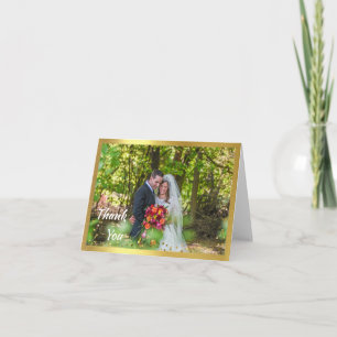 Carte de remerciement de photo de mariage