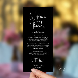 Carte de remerciement de réception de mariage mini